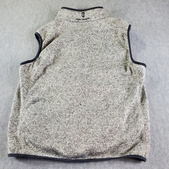 Free Country Vest Mens Medium Gray Fleece Sleeveless Full Zip - Picture 7 of 9